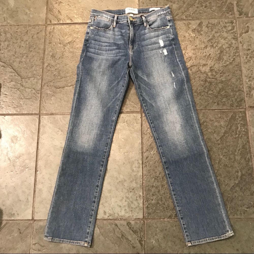 Frame Denim - Le High Straight - Sunny Gardens